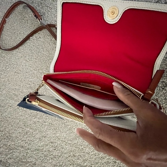 Dooney & Bourke Pebble Grain White Hunter Cross-Body Bag - Picture 6 of 11